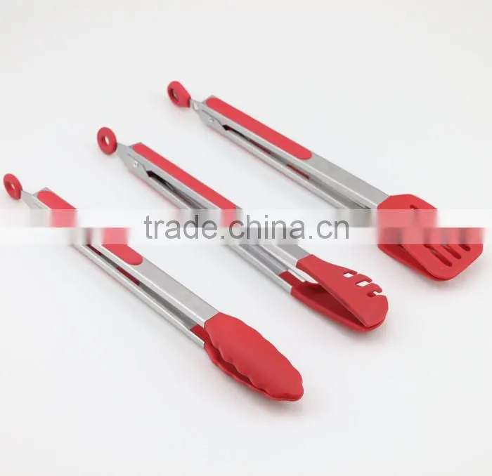 Non-stick Silicone Cooking Utensils Set Kitchen Tongs BBQ Tongs