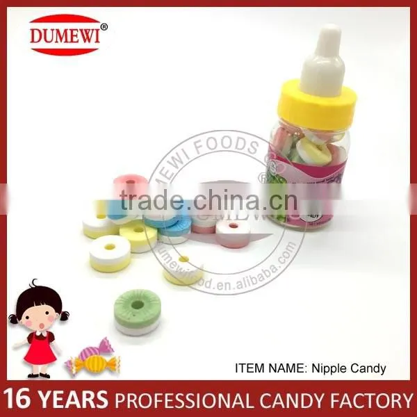 Pressed Candy Marshmallow Jelly Bean Mixed in Baby Nipple Bottle