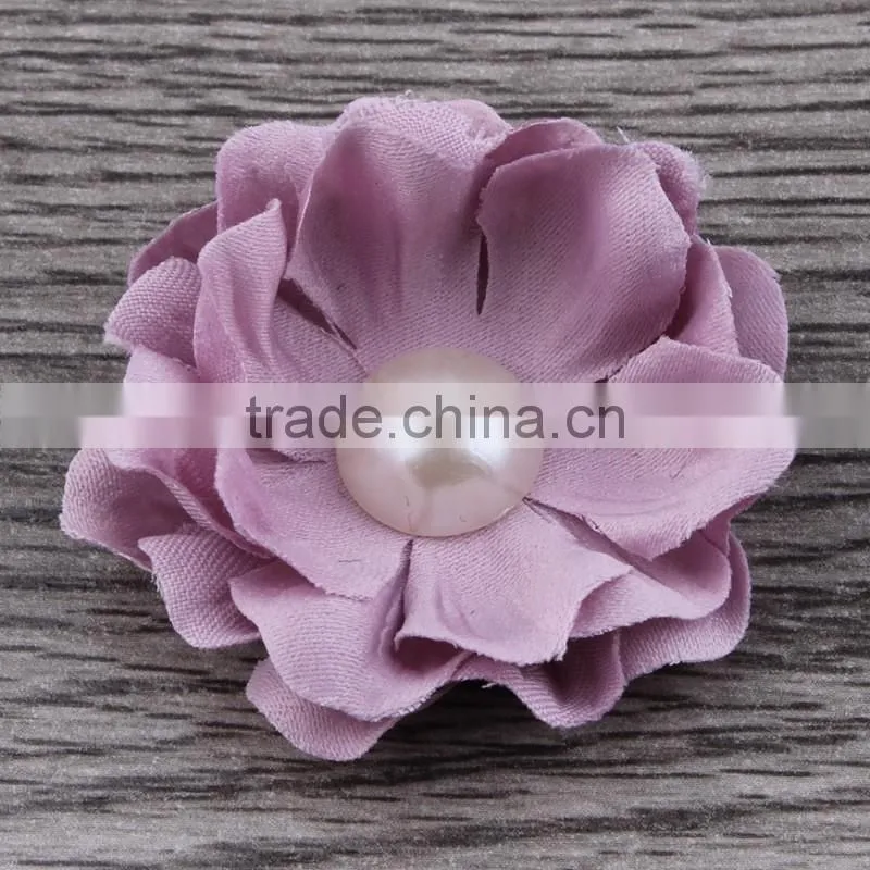 small fabric flower clip for kids hair accessories