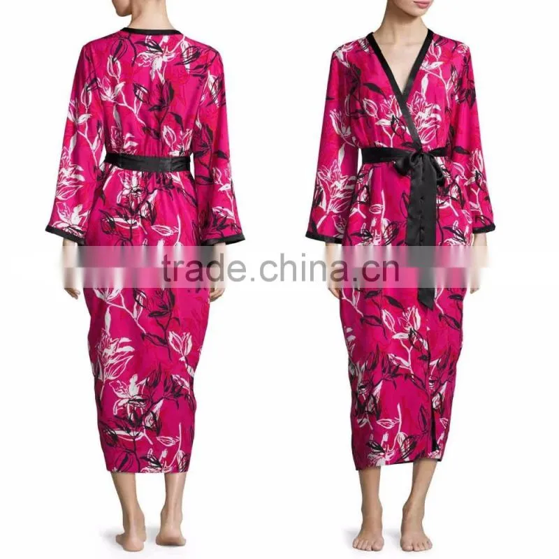 Bridesmaid Robes for Bridesmaids Wholesale Custom Made Floral-Print Wrap Choir Robes