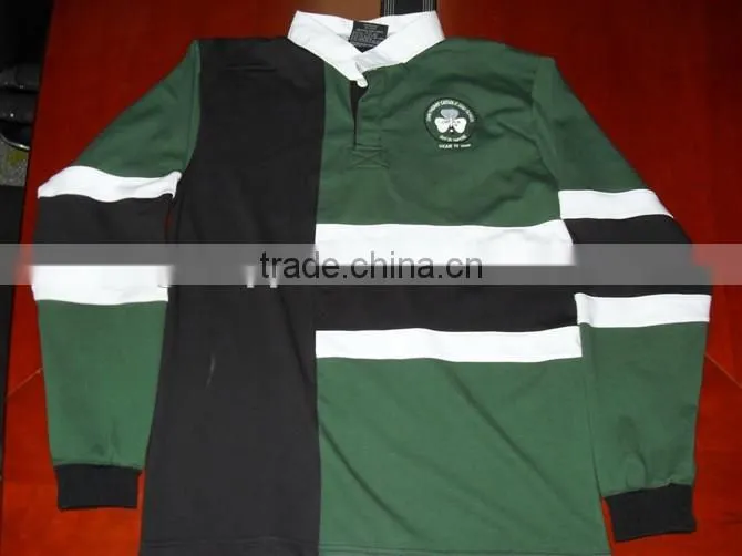yarn-dyed striped Men's polo rugby