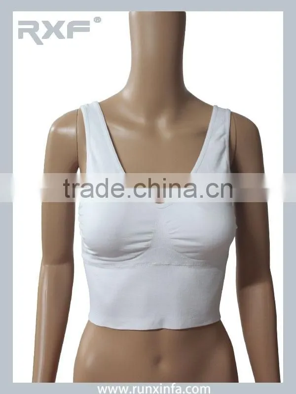 White ladies sport bra/plain sports bra
