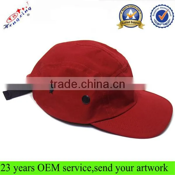 Duck fashion red made in china custom 5 panel hats