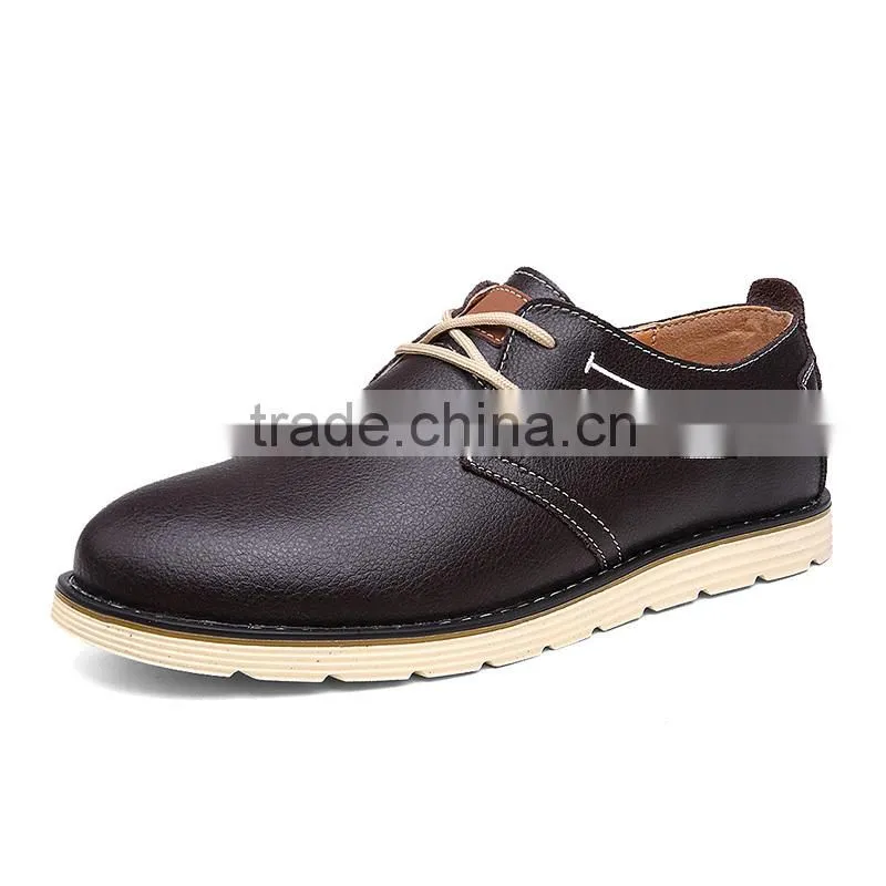hot sell best quality men relaxation casual shoes leather fashion, adults business leather shoes casual made in china factory