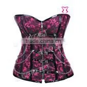 Cupless Leather Corset Bodysuits For Women
