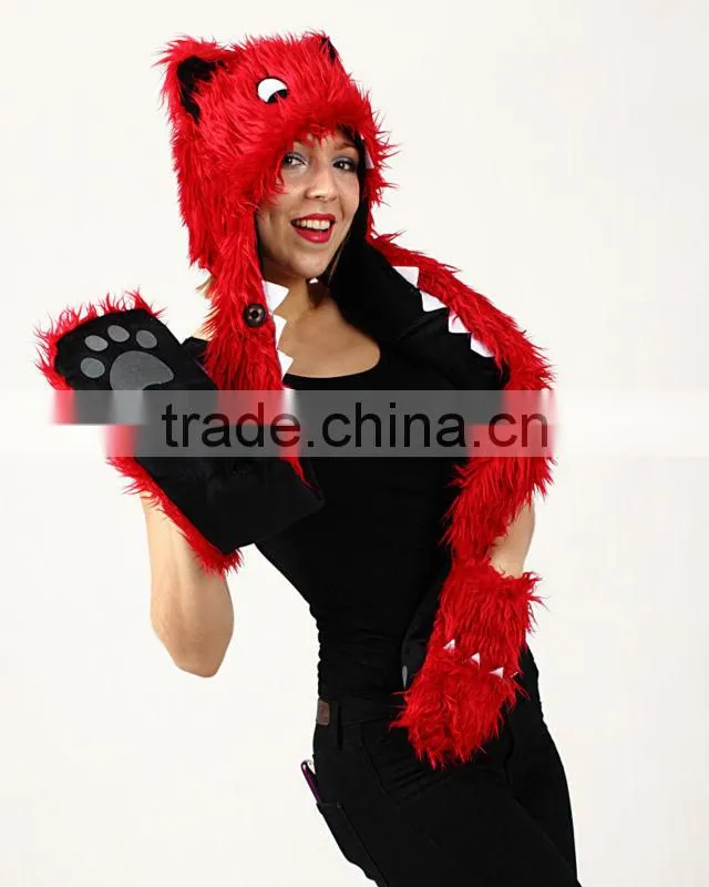 Faux Fur Monster Cap and Hat Scarf Snapback Wholesale