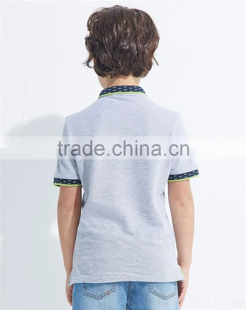 Hot sale OEM service 100% cotton good quality short sleeve polo t shirts for boy kids