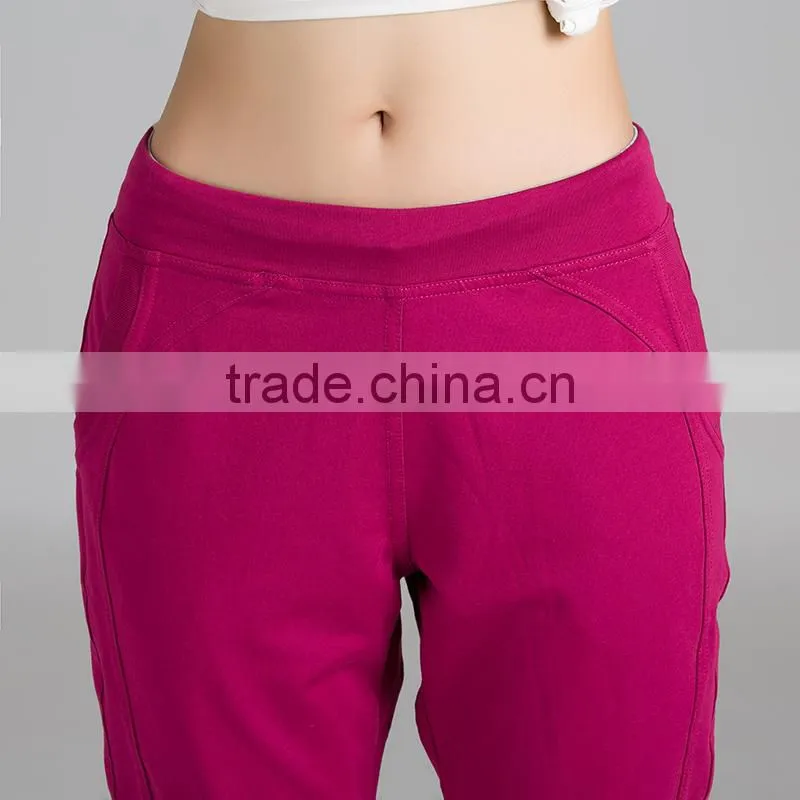 2015 Newly design Custom high quality womens fashion slim fit jogger sport pants