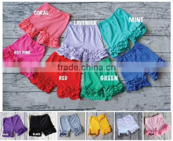 Bulk Sale!Toddler Ruffle Shorts Children Boutique Clothing Wholesale Cotton Short Shorts
