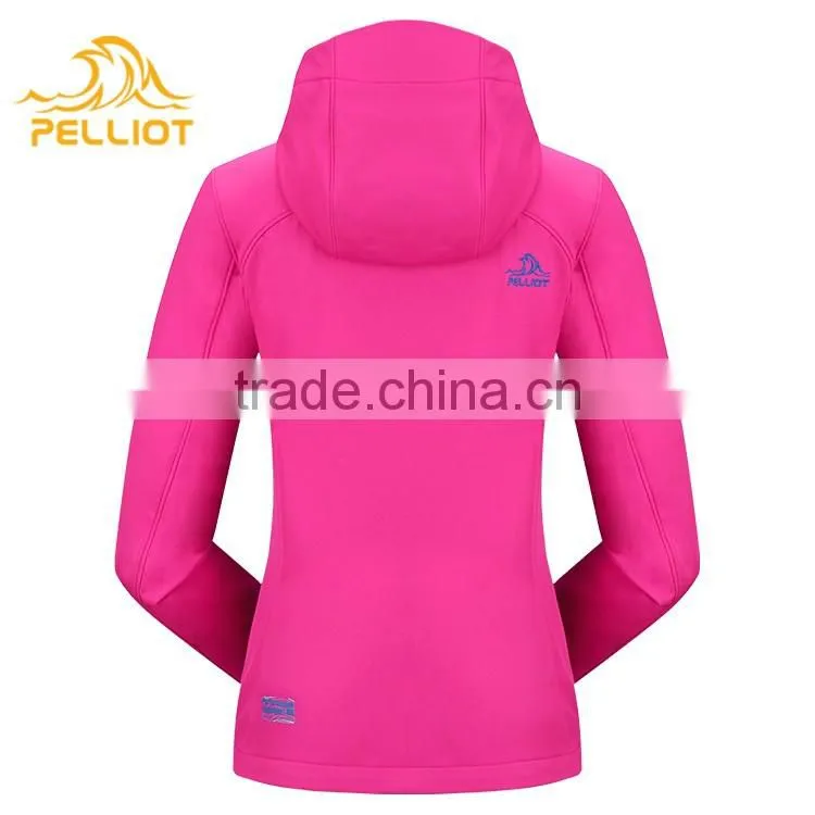 pure color polyester waterproof softshell women's spring jacket