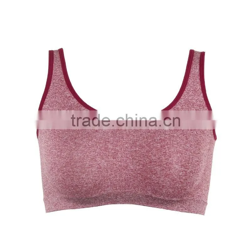 Latest style wireless women bra top seamless underwear fashion ladies fitness bra