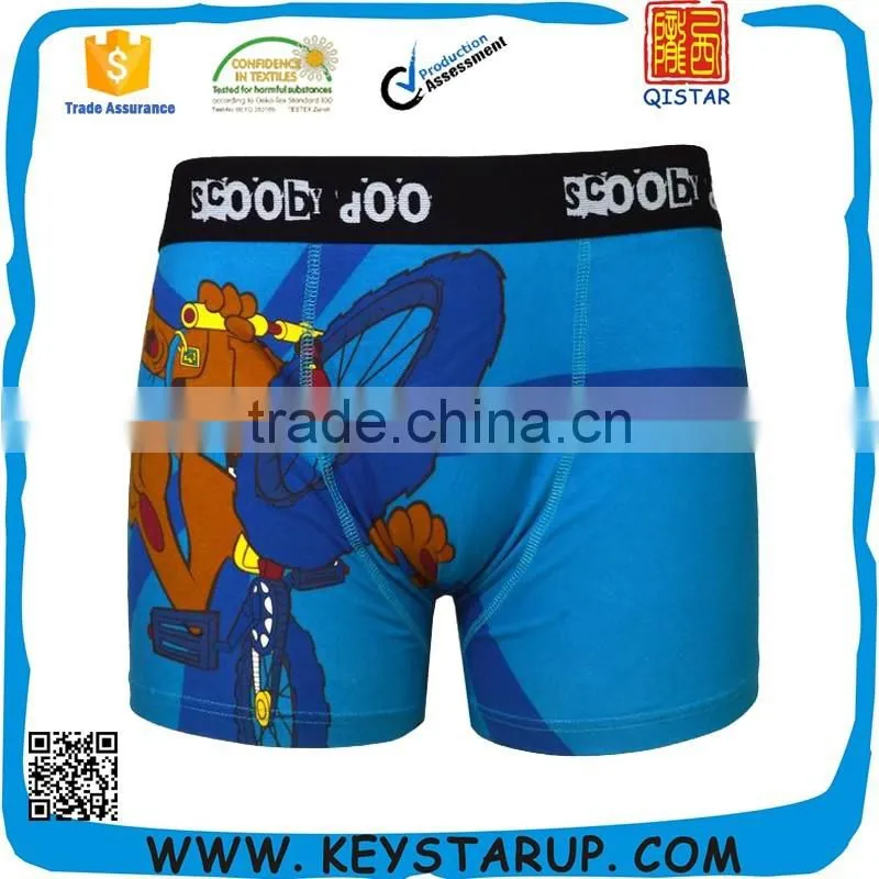 Navy Blue Mens Modal Boxer Brief for Men with Custom Elastic Waistband