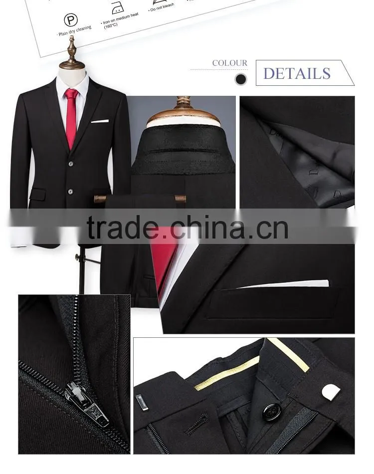 Daynoliao Black Offie Business suits Intalia style Suit for men