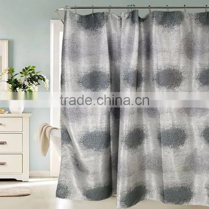 Silvery Gray Waterproof Polyester Nautical Shower Curtains For Bathroom