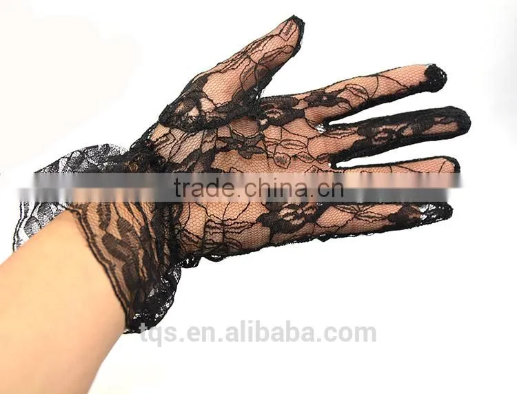 Women Fashion Wedding Short Cheap Lace Gloves