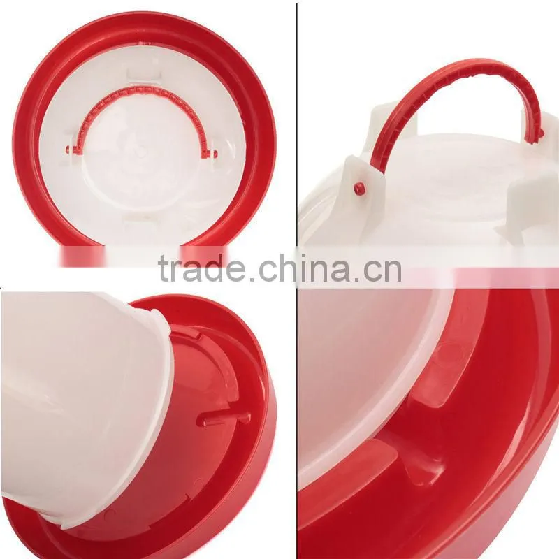 Best Promotion Red+White 6kg Chicken Chicks Hen Feeder And 6 Liter Poultry Drinker Waterer Plastic