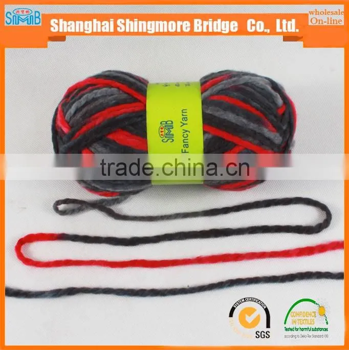 2016 China fancy yarn supplier cheap wholesale good quality chunky acrylic yarn for knitting