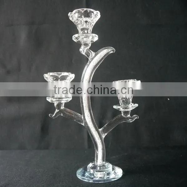 new type crystal candle holder centerpieces inside have small diamond on pillar