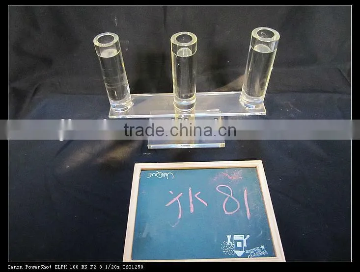 3 sticks crystal candle holder for home decoration