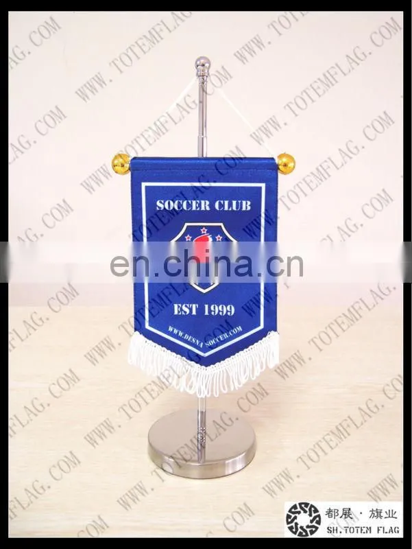 Cheap Custom Pennant Flags with Mini Table Flag Stand