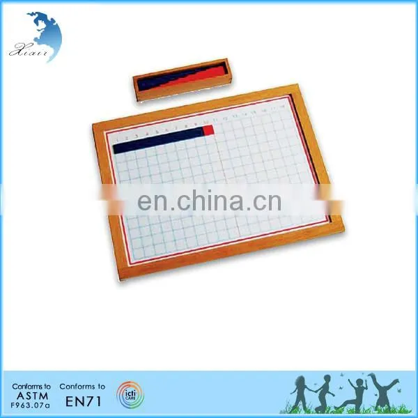Preschool Wooden Educational Montessori Material EN71 Mathematic Toy Addition Snake Game - Connected Beads