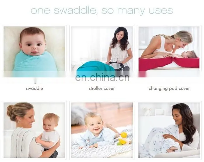 100% Organic Cotton Muslin Wrap Blanket 47x47" baby blanket
