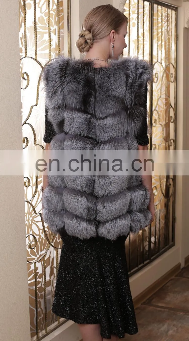 2015 New Design China Wholesale Fox Fur Vest Womens Real Fur Vest