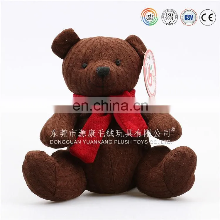 Valentines soft love teddy bears wholesale with flower
