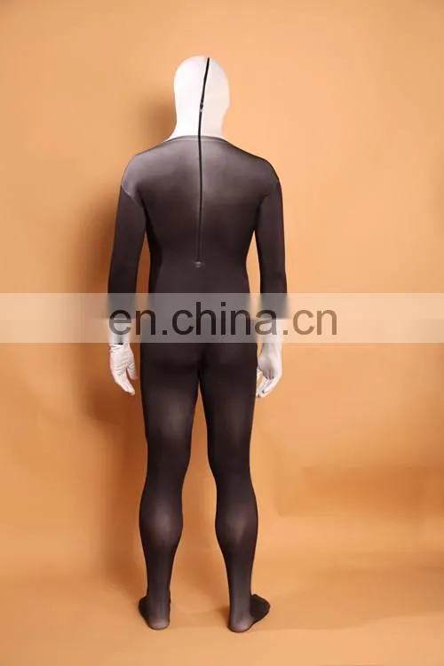 Slender Man Business Costume Adult/Teen Spandex Bodysuit Zentai Halloween Fancy Dress