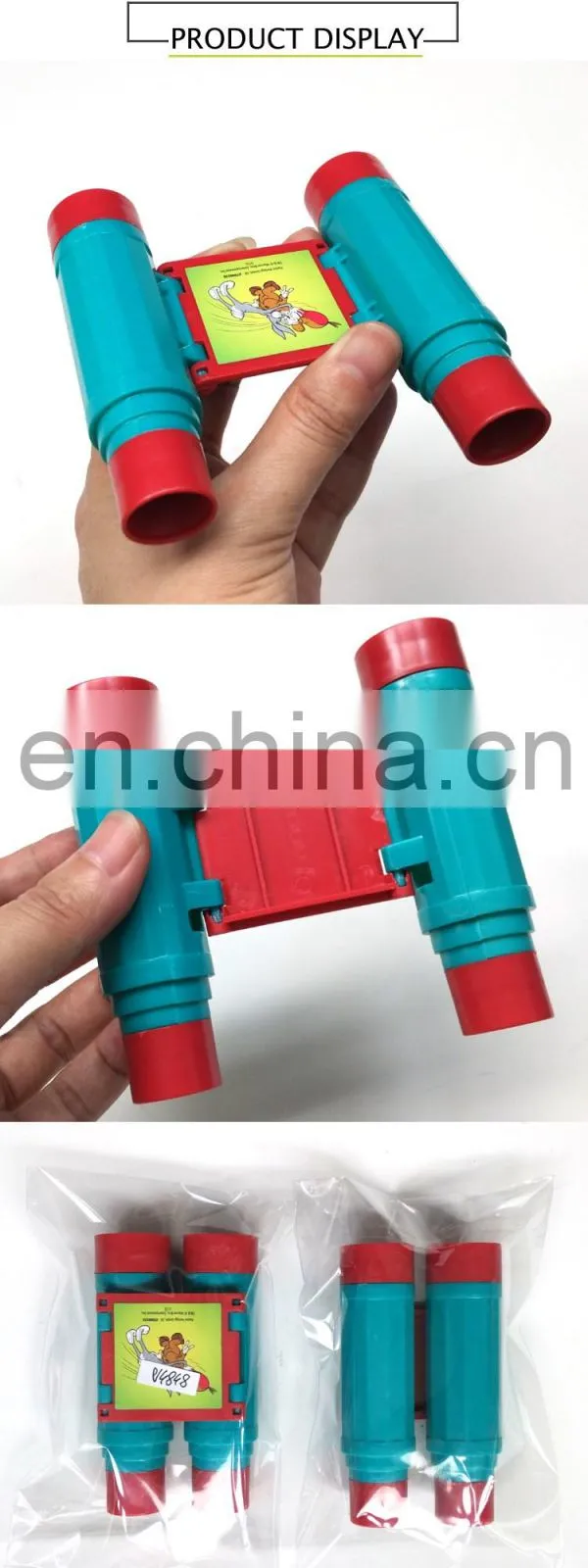 sedex audit factory plastic toy binoculars kids plastic telescope toy mini toy telescope