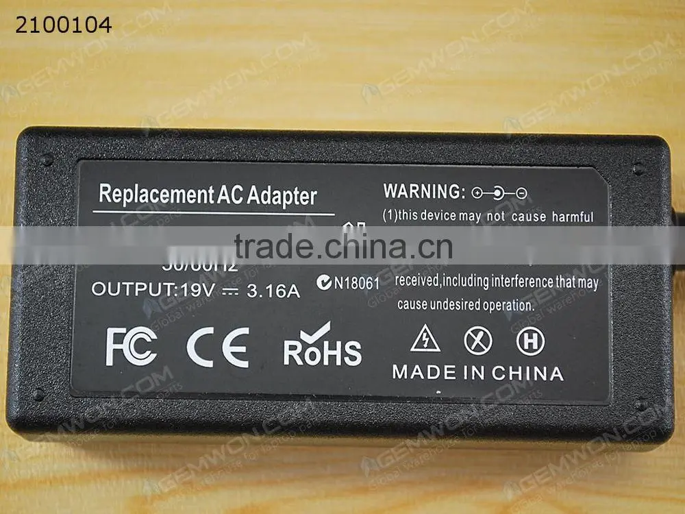 High Copy Laptop AC Power adapter for LITEON 19V 3.16A 5.5*2.5mm 60W