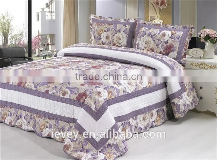 king size cotton cheap top quality plain style reactive printed wholesale comforter sets bedding