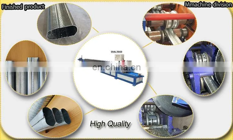 Galvanized steel post tension metal oval duct machine