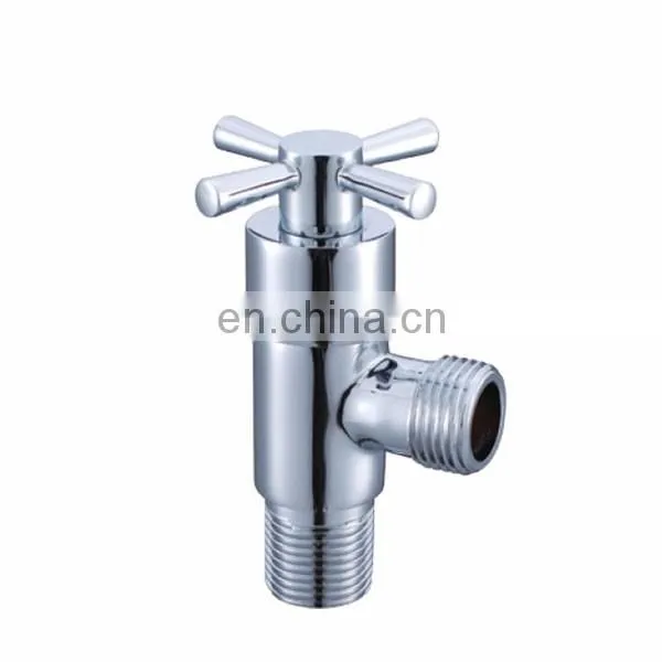 stainless steel 1/2 brass seat ms 3 ways ball faucet globe stop angle valve for hot water cold water