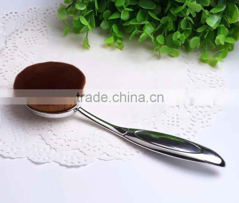 High quality facial synthetic hair powder foundation brush oval makeup brush set