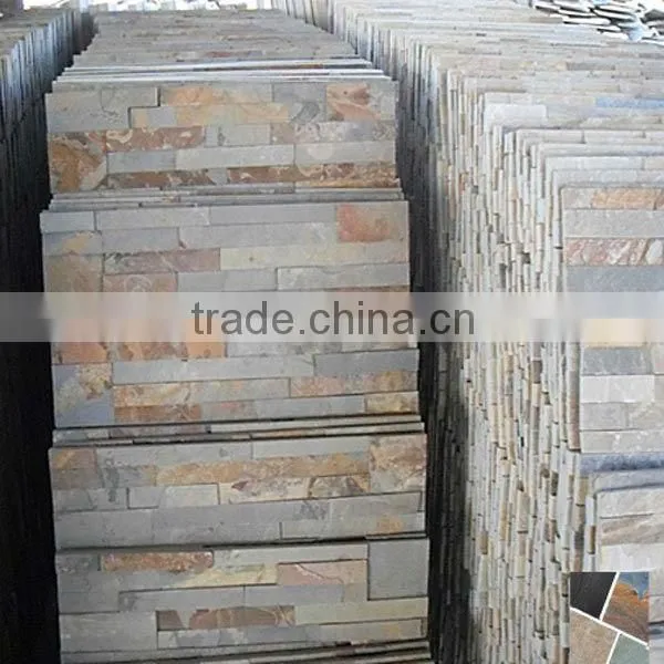 Multicolored Slate Ledge Stone Panel