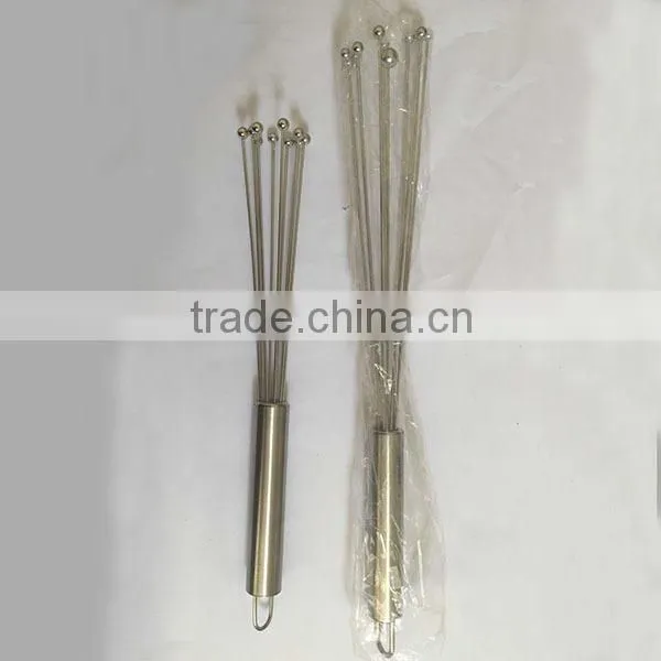 Wholesale Easy Kitchen hand mixer egg whisk manual operated whisk Stainless Steel Wire Whisk with Magic Ball
