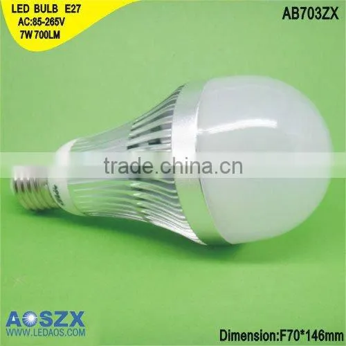 7W LED Bulb energy saving lamp Round LED Light E27 B22