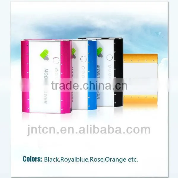Newest! 5V 4000/4400/5200/5600mAh universal dual output 2-in-1 build-in cable portable power bank MP016