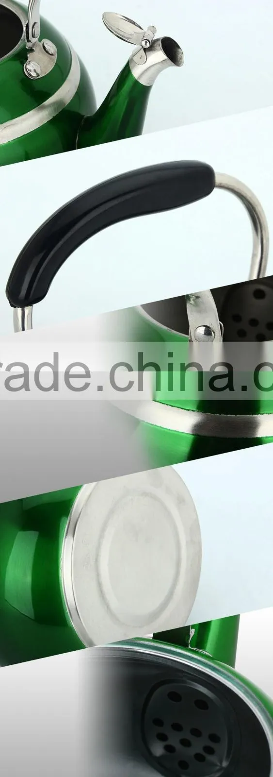 colorful stainless steel 1/1.5/2L whistling kettle water kettle tea kettle