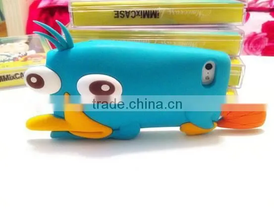 for iphone 5 animal duckbilled silicone case,3D silicon case back cover,animal silicon case for 4g