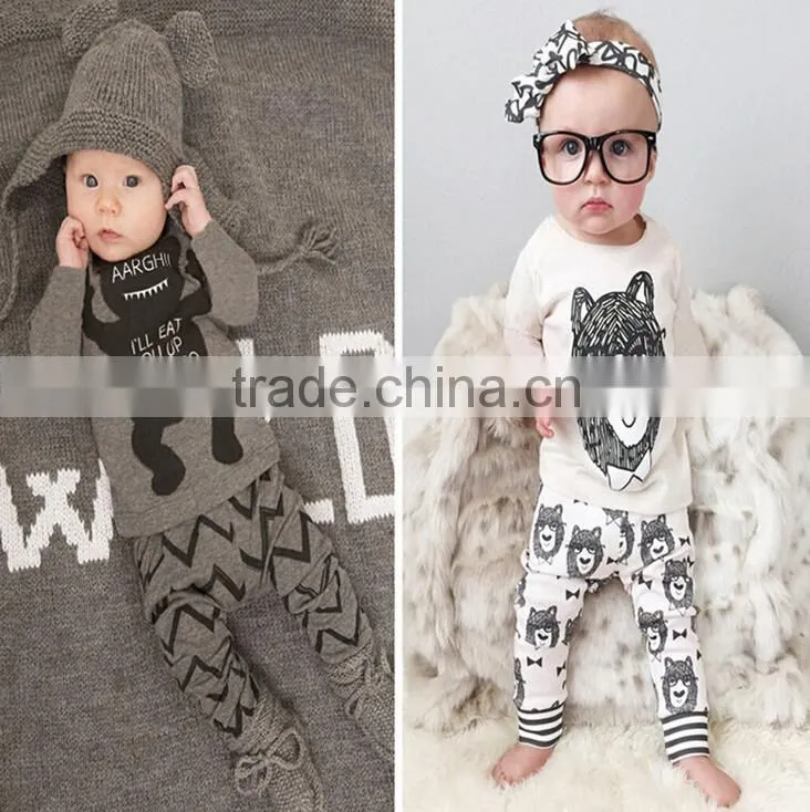 2015 Spring & autumn boy clothes set baby boy long sleeve t-shirt + pants 2pcs set children clothes outfits