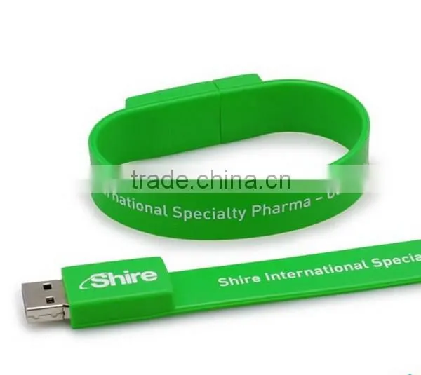Custom silicone bracelet usb flash memory storage 8gb 16gb