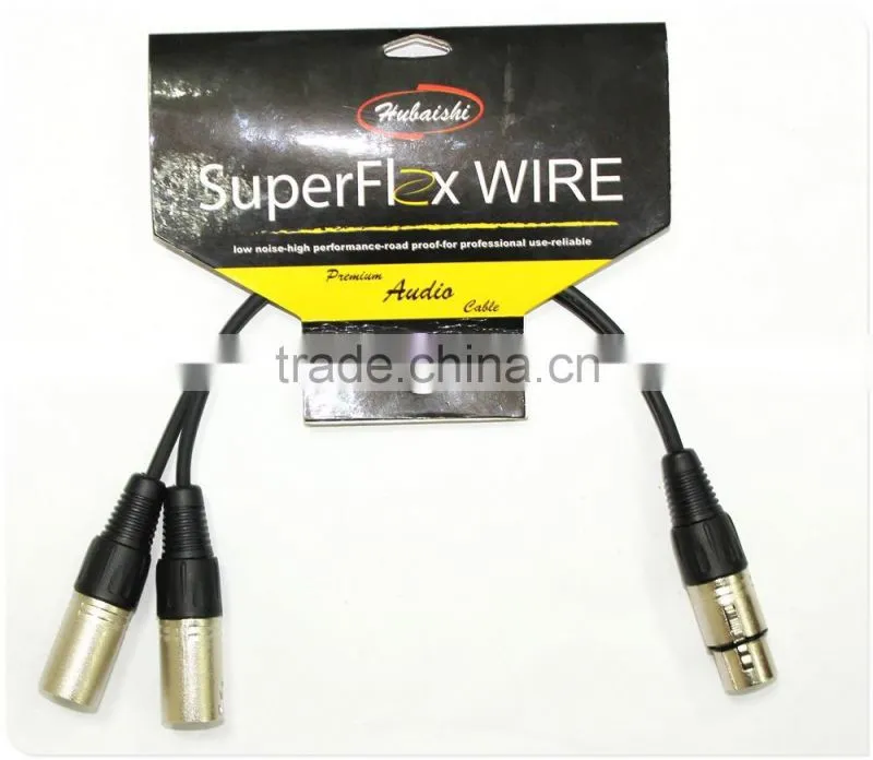 XLR Y adaptor ,1 to 2 ,one male to two female, one female to two male