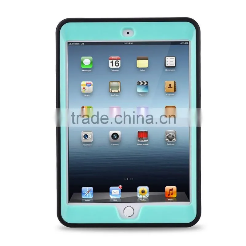 Heavy Duty TPU PC Full Protective Cover For iPad Mini 1/2/3 Armor Hybrid Robot Design Shockproof Case For iPad Mini 123 TB-0266
