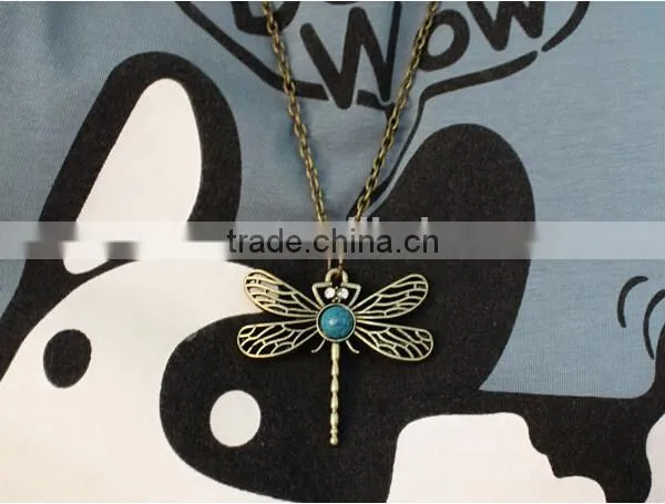 sweater chain Clothing Accessories vintage dragonfly pendant necklace