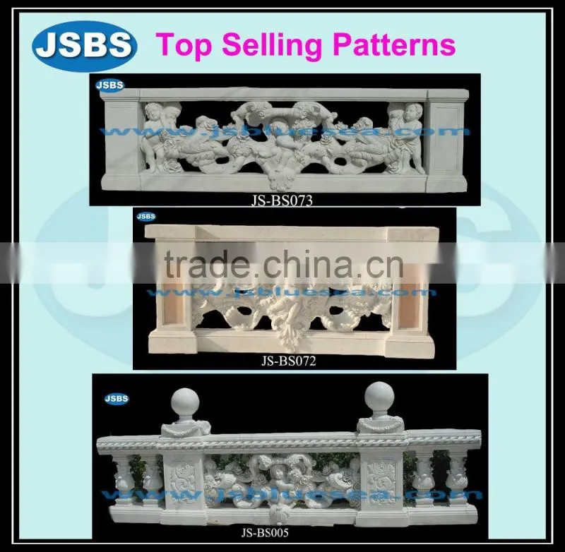 natural white marble balcony baluster