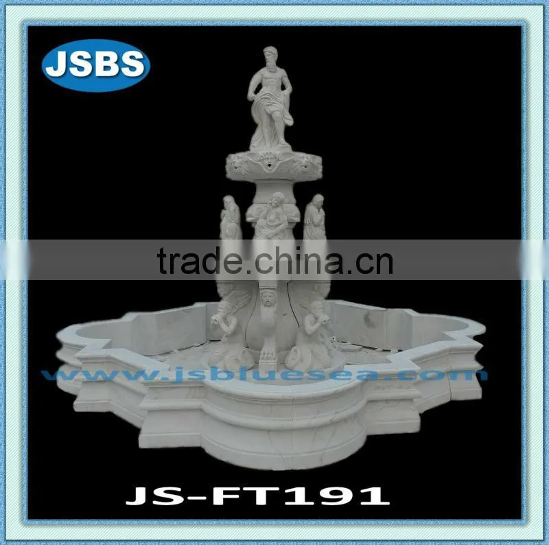 garden decoration white big marble fountain