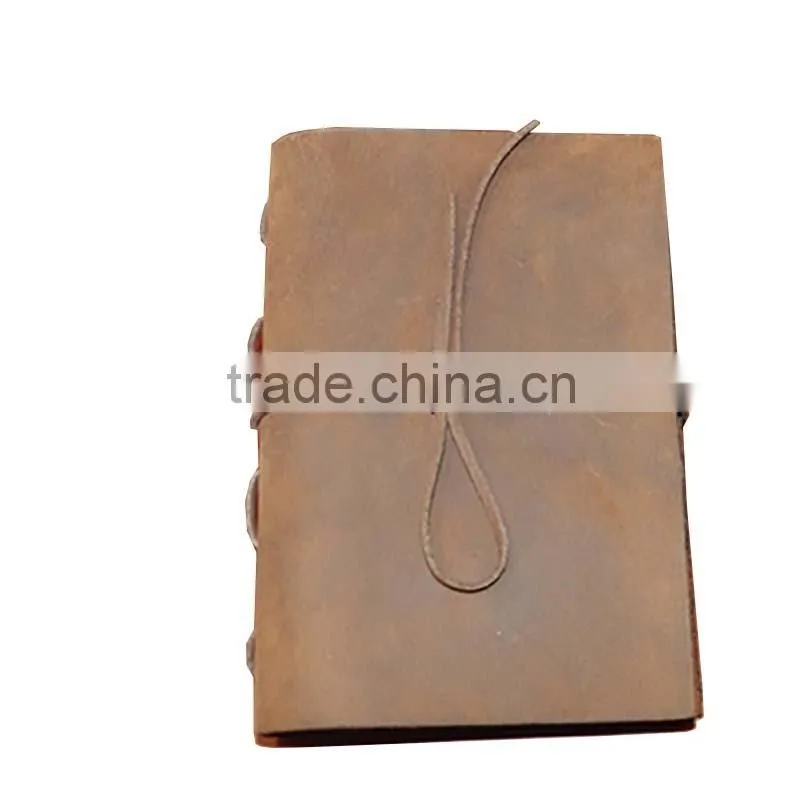 Top grade unique design handmade vintage genuine leather diary 2016
