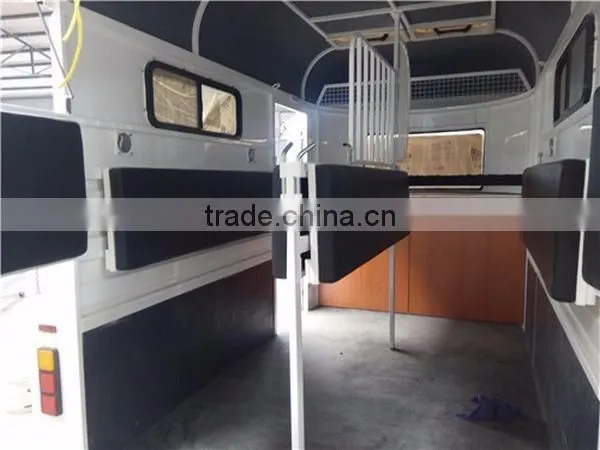 China gold supplier cheap two horse trailer